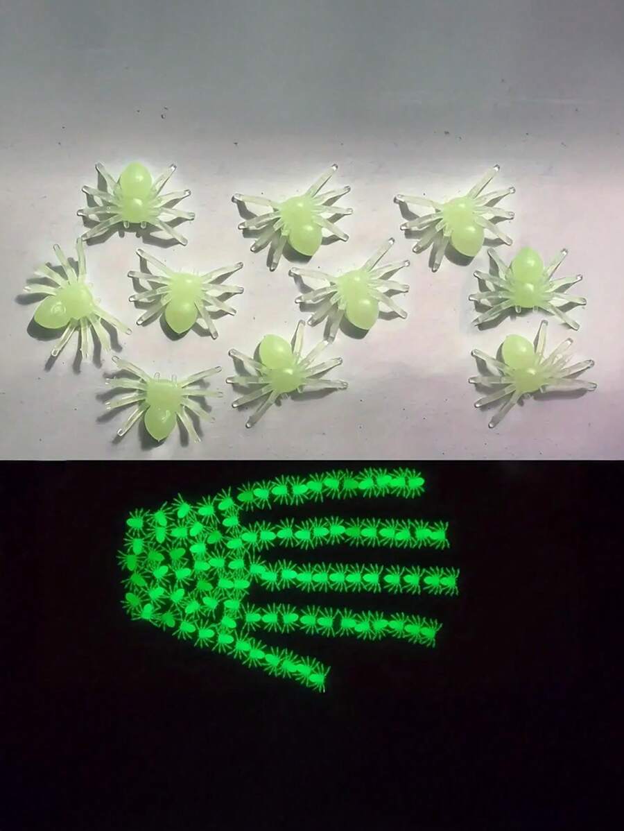 150 Peças Aranhas Fosforescentes - Figuras em Plástico de Horror para Decorações de Halloween e Dia de Finados, Peças de Traquinagem Interna e Externa, Acessórios Divertidos e Festivos para Casa, Jardim e Festa - Sem Necessidade de Eletricidade