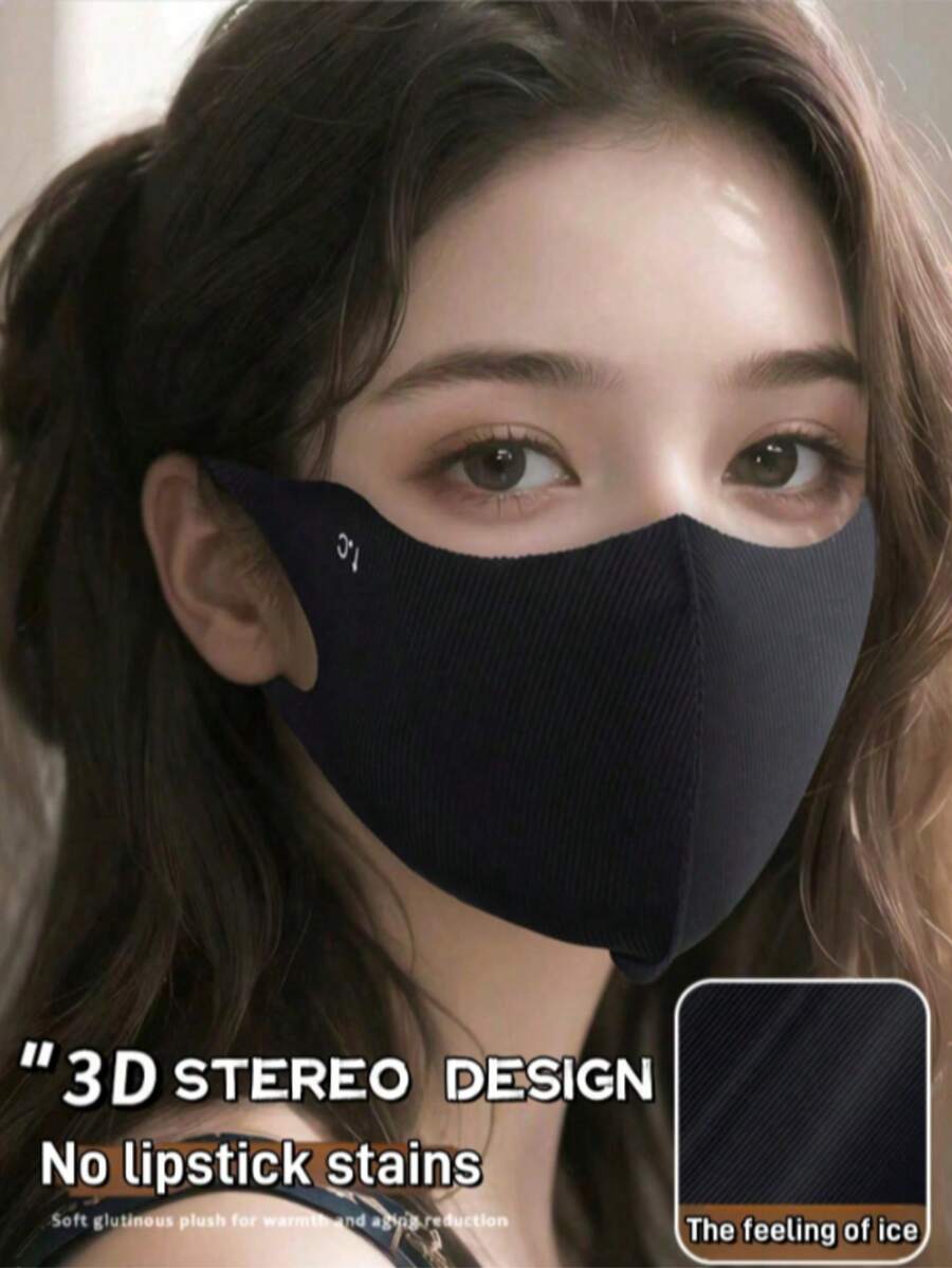 Summer Thin Breathable Mask Casual Face Shield Elegant Gradient Color Elastic Mask For Women Girls Outdoor