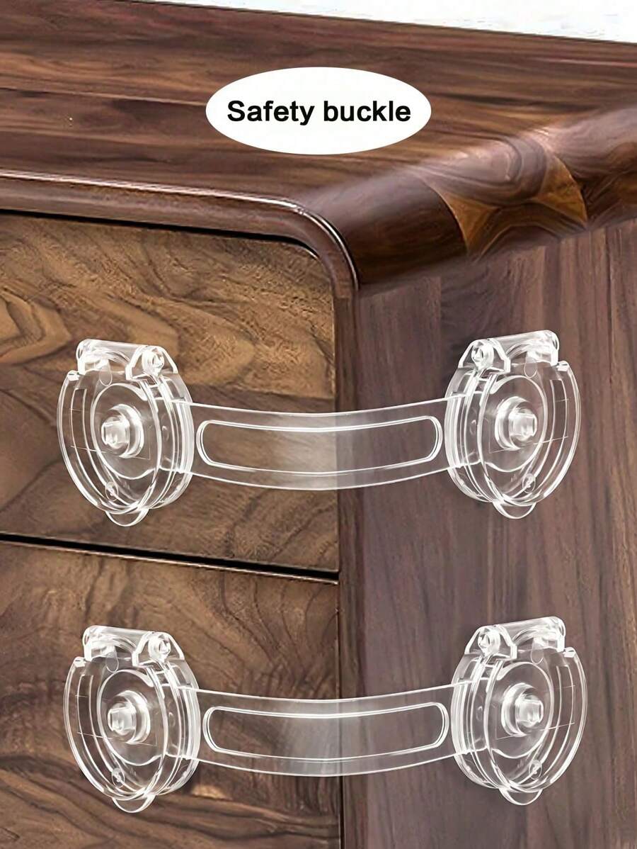1 Stück transparenter Kunststoff Schranktür Sicherheitsschloss - ein Gummischloss für einfache und schnelle Montage von Schränken und Schubladen, ein multifunktionaler Kunststoffsicherheitsschloss ohne Schrauben oder Magnete, geeignet für Möbel, Schränke, Schubladen, Öfen, Türen, Toilettensitze und große Größen. Weihnachtsdekoration, Weihnachtsgeschenke, Schulmaterial.