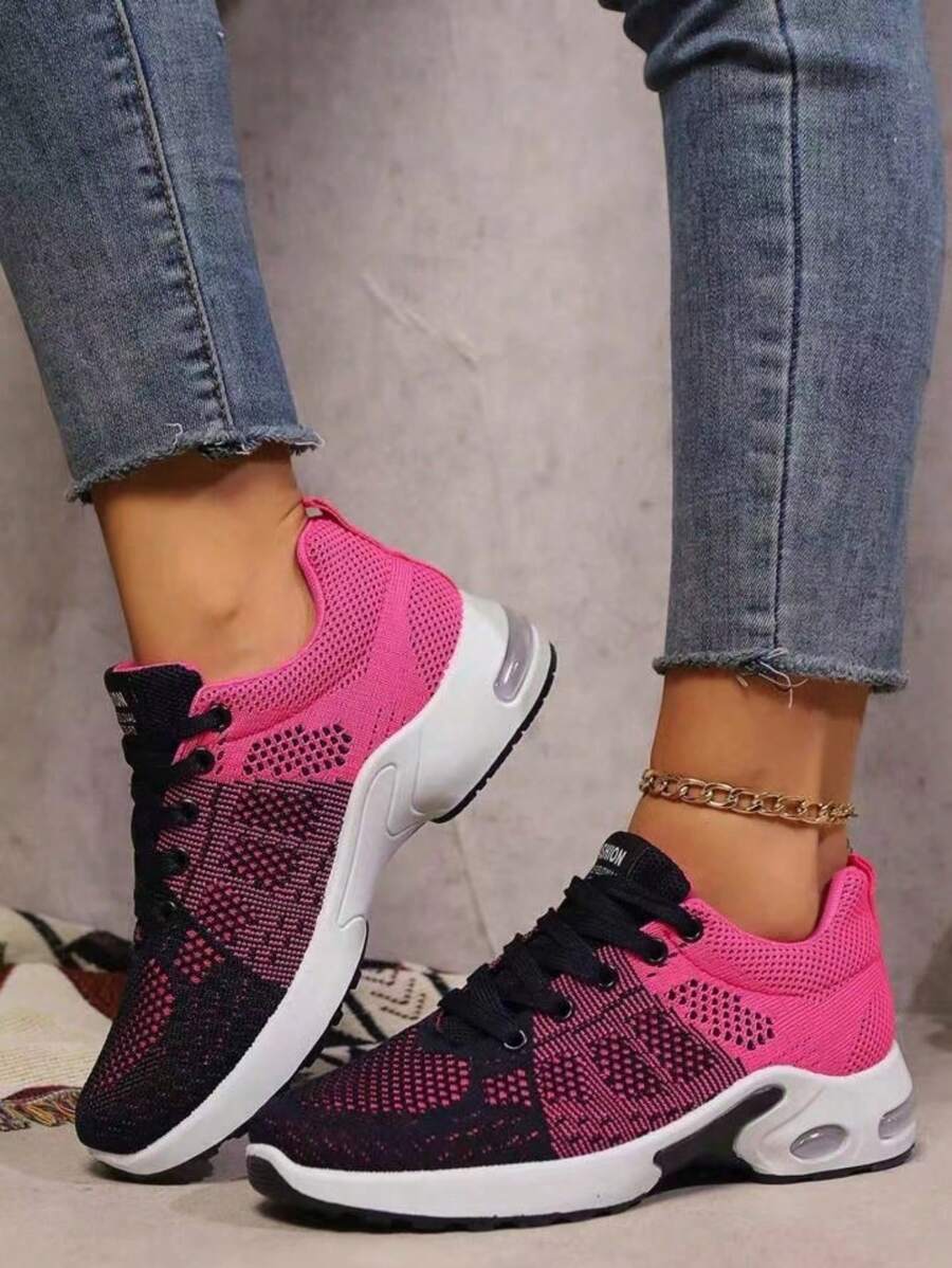 Women's New Breathable Mesh Spring/Summer Sneakers, Air Cushion Shock Absorption Soft Bottom Jump Rope Workout Running Shoes, Outdoor Casual