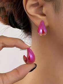Red Teardrop Earrings