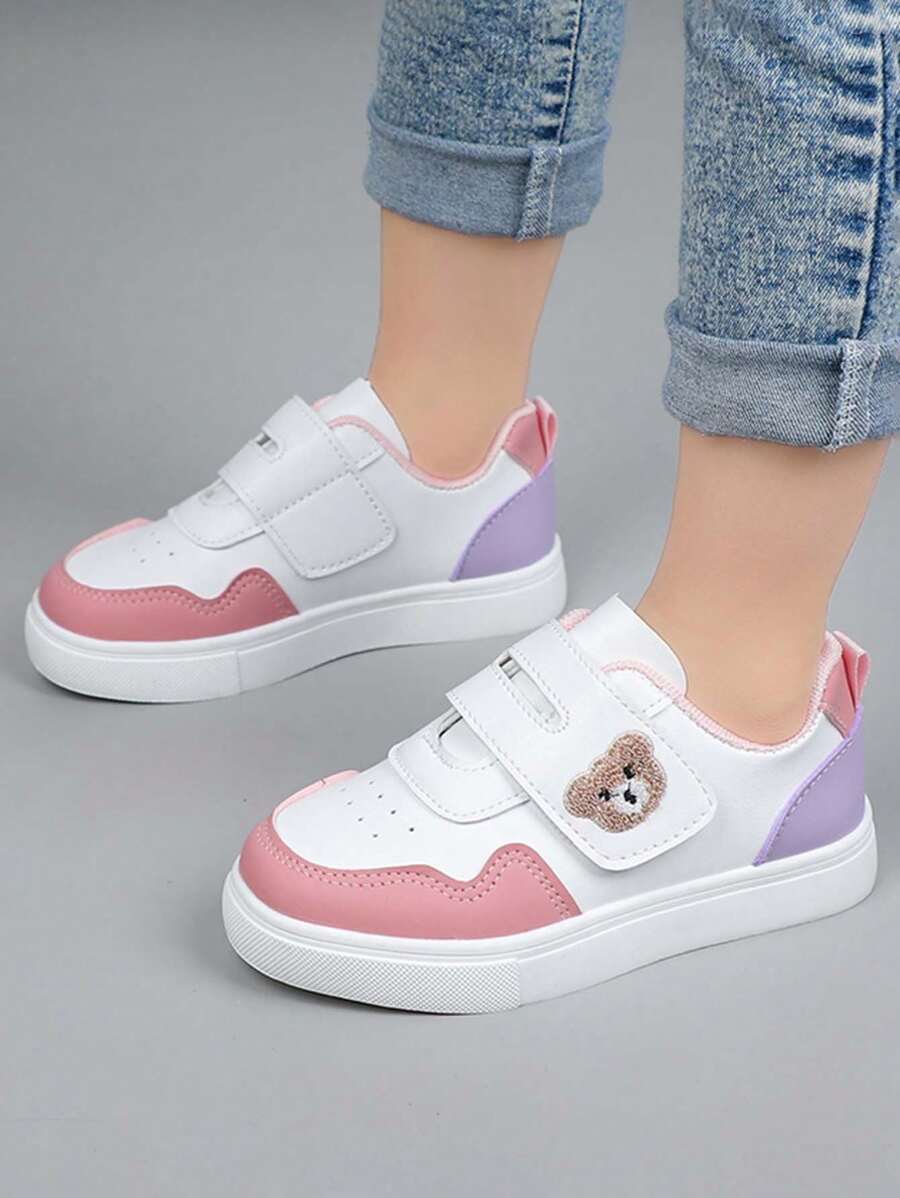 1 par de zapatos deportivos populares para niños, nuevos tenis blancos pequeños antideslizantes para otoño/invierno, zapatos casuales de cuero suave y de moda para niñas y niños