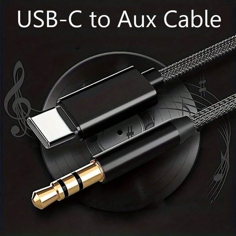 USB-C To Aux Cable,Type-C To 3.5mm Male Headphone Audio Jack Cable/Aux Jack Cable/3.5mm Headphone Car Stereo Cable,Compatible With Other USB C To 3.5mm Auxiliary Cables,Compatible With Most Type C Mobile Phones,Compatible With Samsung Pixel 4 3 2 XL,Galaxy IPad Air 5th 10.9 Inch,IMac Air