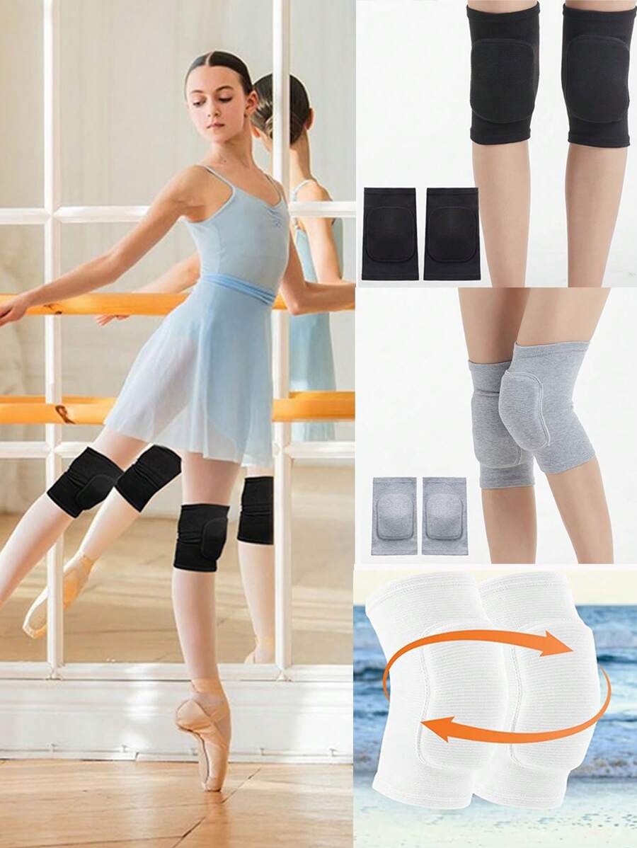 1 par de rodilleras deportivas para hombres, mujeres y niños, protección para rodillas, rodilleras para baile, yoga, voleibol, fútbol, carrera, ciclismo y tenis