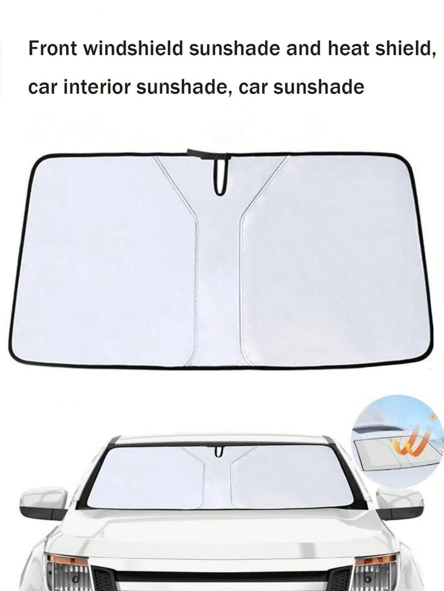 Cubierta protectora de parabrisas con recubrimiento plateado, protección solar y aislamiento térmico, bloqueo de luz interior y panel parasol para coche, parasol y cortina parasol para decoración de sala de estar, hogar y estancia