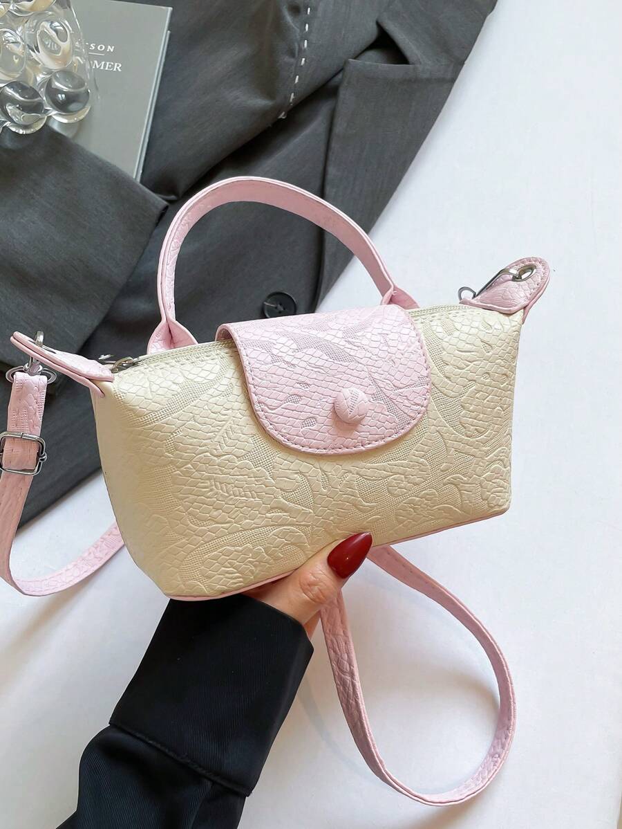 Mini Women Handbag Dumpling Shape Crossbody Bag Casual Tote Shoulder Bag No Punch Messenger Bag, Fashionable