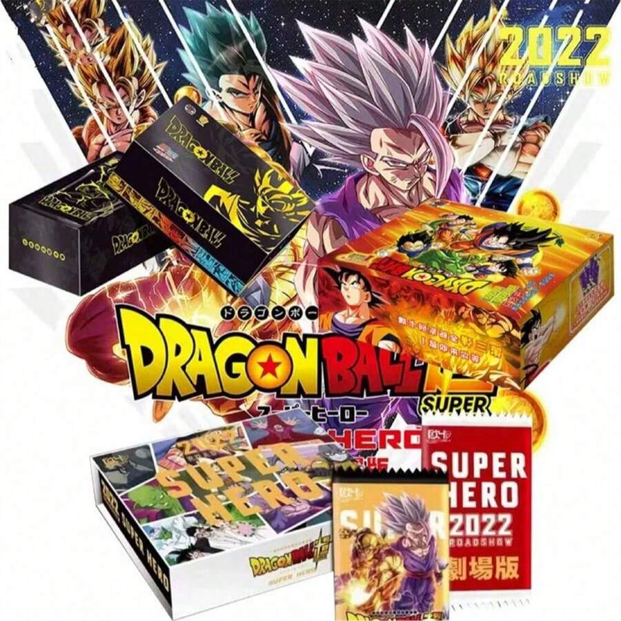 bandai 1 Paquete/5 Piezas Tarjetas de Goku hijo, Vegeta Saiyajin, Cartas raras de colección de intercambio TCG de Anime de Batalla como regalo y juguete