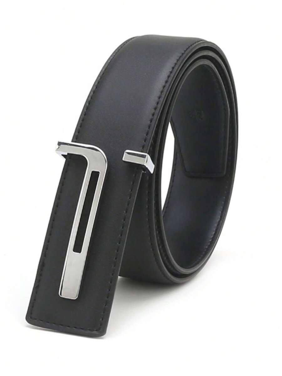 T-Schnalle Herren Gürtel, Business Lässig Pendler vielseitiger Hosen Gürtel, personalisierter klassischer simpler Lässig Hosen Gürtel