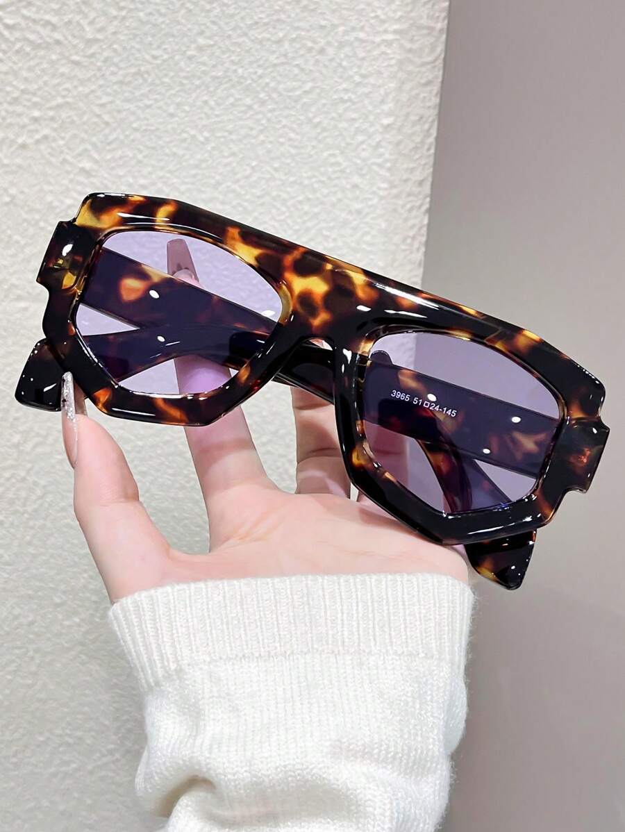 1 Paar modische Brillen für Damen, Strandaccessoires für den Sommer, Preppy-Stil für die Schulanfang Schildform