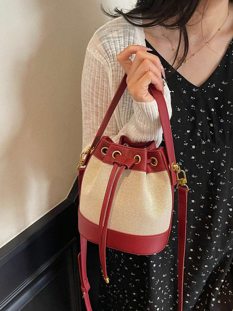 Trending High-Quality Fashionable, Elegant, Simple, Personalized, Versatile, Classic One Shoulder Crossbody Bucket Bag, Large Capacity, Suitable For Commute, Office, Date, Daily, Shopping, Afternoon Tea