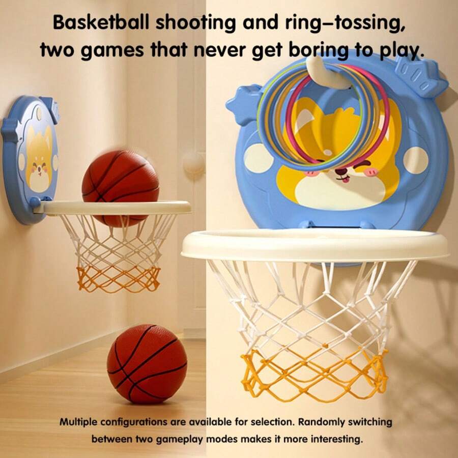 Mini Basketball Wurf-Spiel mit Saugnapf-Rückwand, familienfreundliche Aktivität für drinnen für Jungen und Mädchen von 3-5 Jahren, fördert Motorik und Koordination, perfektes Geburtstagsgeschenk