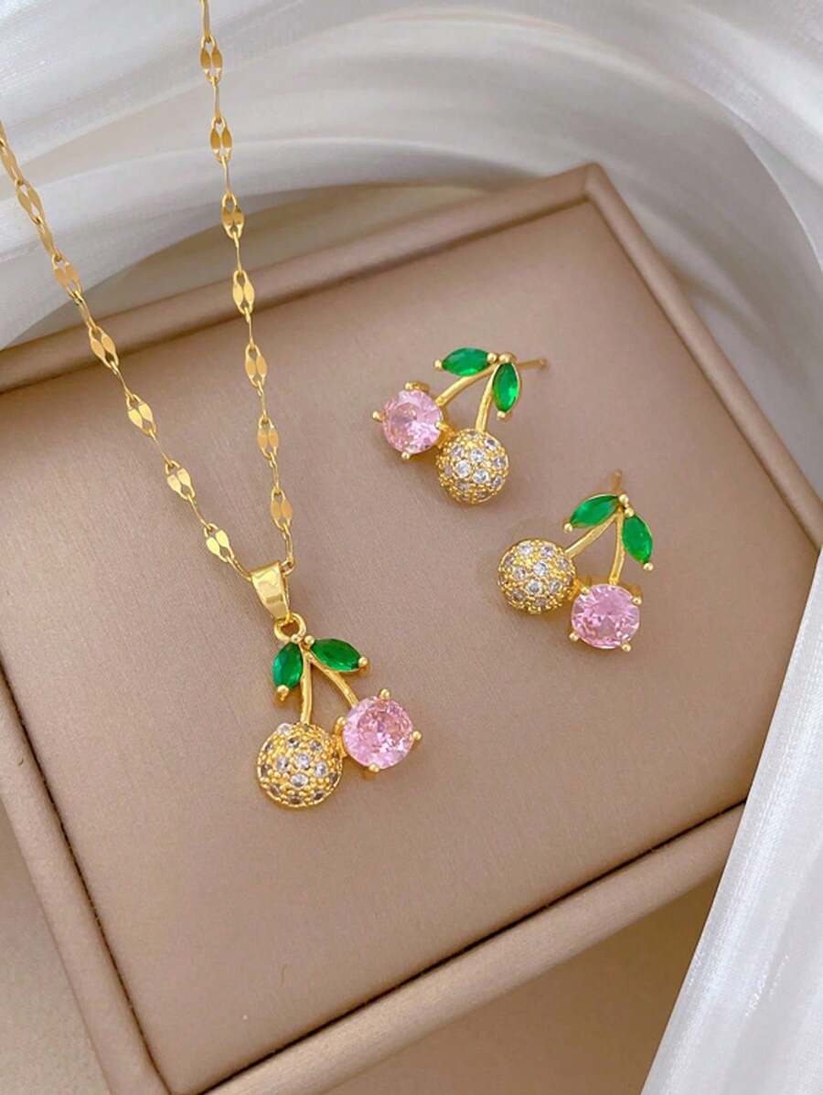 1 Peça Conjunto de Colar e Brincos de Borboleta Oca de Aço Inoxidável de Luxo da Moda, Joia de Estilo Pessoal Elegante Adequada para Mulheres Usarem em Banquetes, Festas e no Dia a Dia