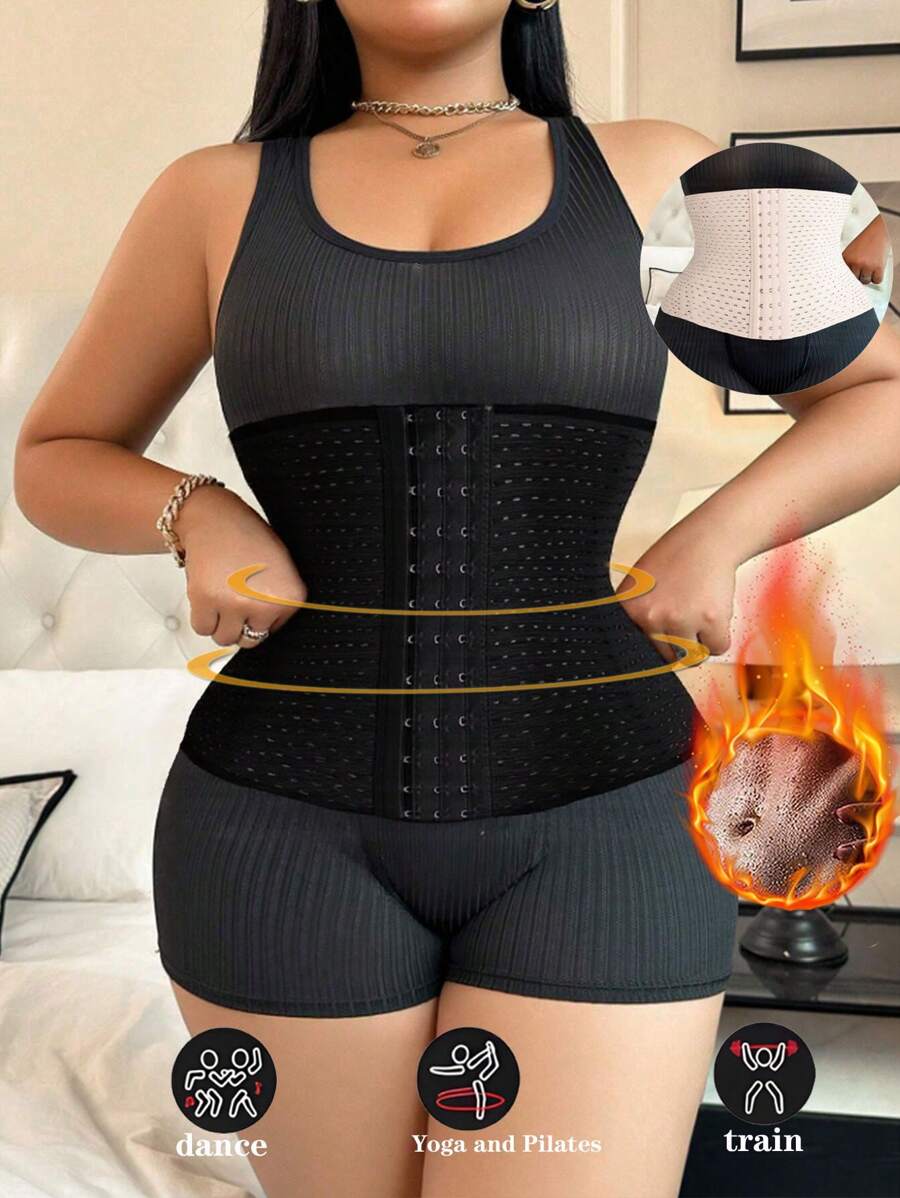 1 pieza es un cinturón moldeador ceñido, transpirable, de pecho abierto y que induce sudoración, diseñado específicamente para mujeres, para controlar la grasa abdominal y el entrenamiento de la cintura. Este es un cinturón moldeador que puede ayudarte a ejercitarte mejor, adecuado para el ejercicio diario, el trabajo y el ocio. Este es un cinturón moldeador corporal que puede acelerar la quema de grasa, permitiéndote tener una postura corporal en forma de S y una belleza talla grande rápidamente. Cinturón moldeador para ejercicios apto para el entrenamiento en casa, deportes y caminar.