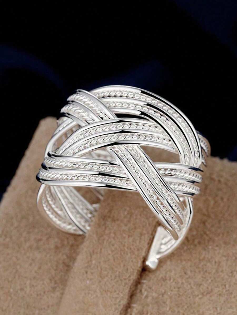 1 Pieza Anillo elegante para mujer para boda, compromiso, fiesta, joyería, regalo del Día de San Valentín