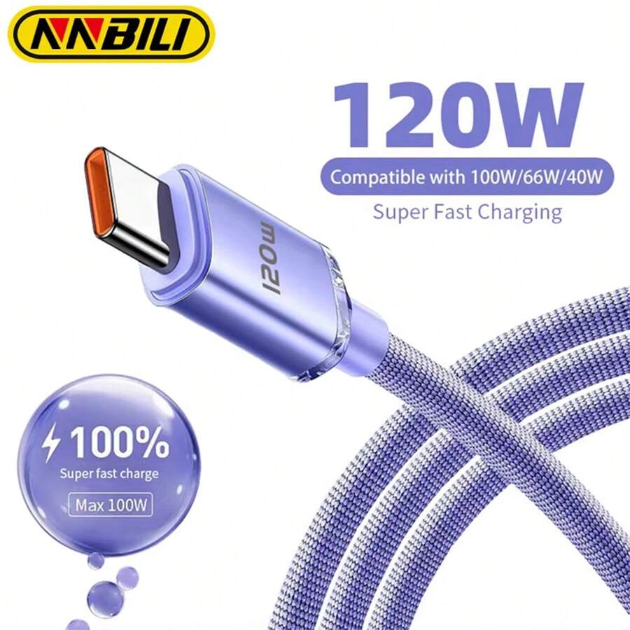 Cable de carga rápida USB Tipo C de 120W 6A compatible con Samsung, Realme, , (Nota: solo son compatibles los cargadores rápidos de teléfonos móviles o los cargadores originales. Este producto no es compatible con los teléfonos de la serie iPhone). Compatible con iPhone 16, 16 Pro Max, 15, 15 Plus, 15 Pro, 15 Pro Max, compatible con Redmi, compatible con el cargador OnePlus