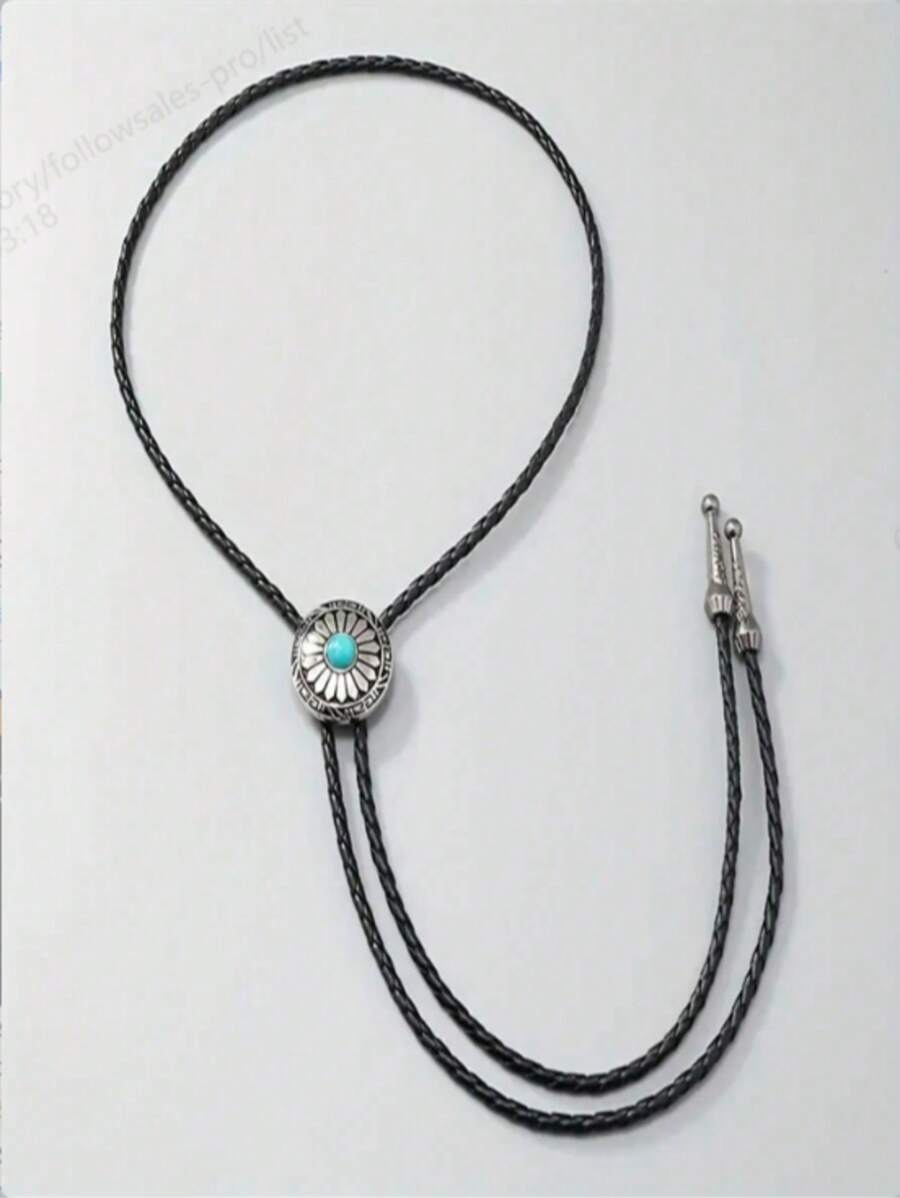 1 buc Unisex Albastru Celtic Model Turcoaz Pandantiv Stil Texas American West Cowboy Bolo Tie Cravată Metalică 1 buc