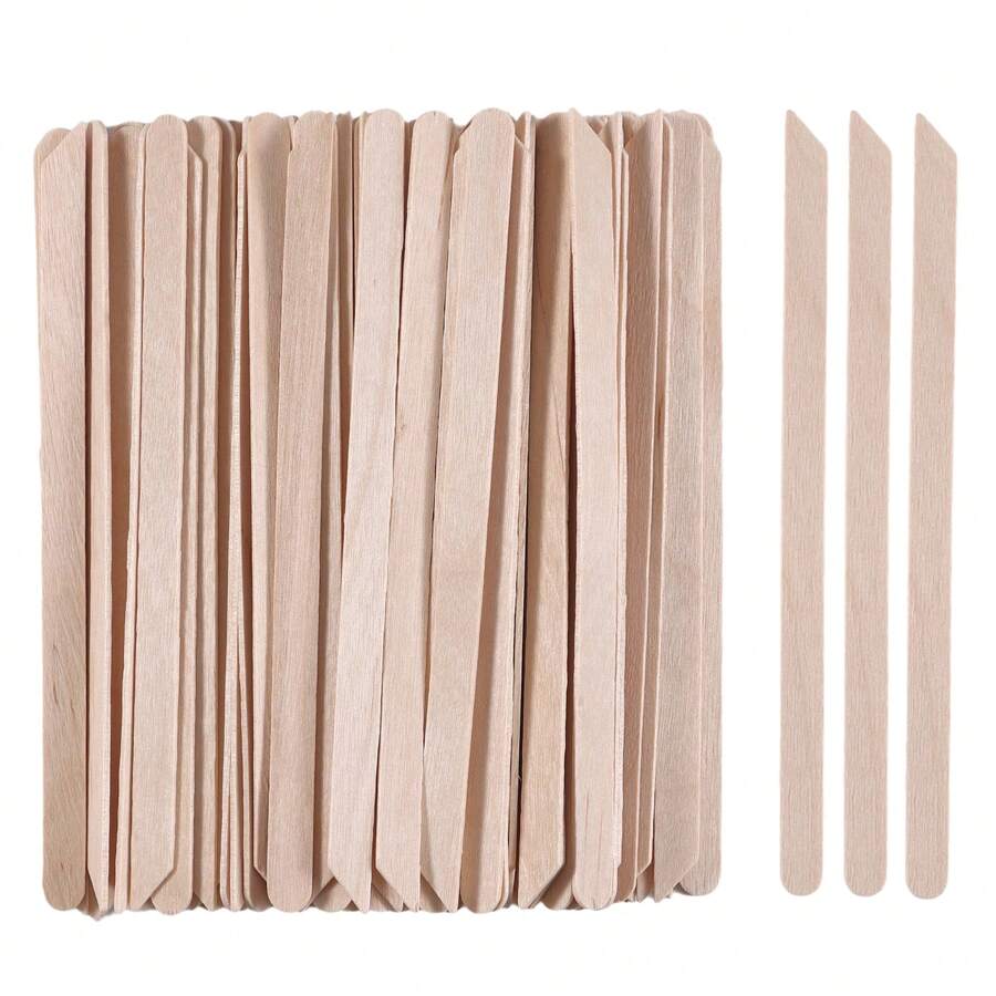300 Peças Palitos de Madeira Descartáveis para Depilação, Espátula para Cera de Depilação para Rosto e Sobrancelhas, Ferramenta de Beleza, Palitos de Madeira Craft, Palitos de Picolé
