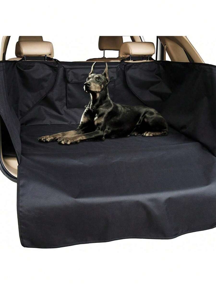 1pc Single Layer Pet Car Mat, Waterproof 600D Oxford Cloth, Waterproof/Wear-Resistant/All Season, Multiple Sizes Available, Suitable For Car Pet Cargo Trunk