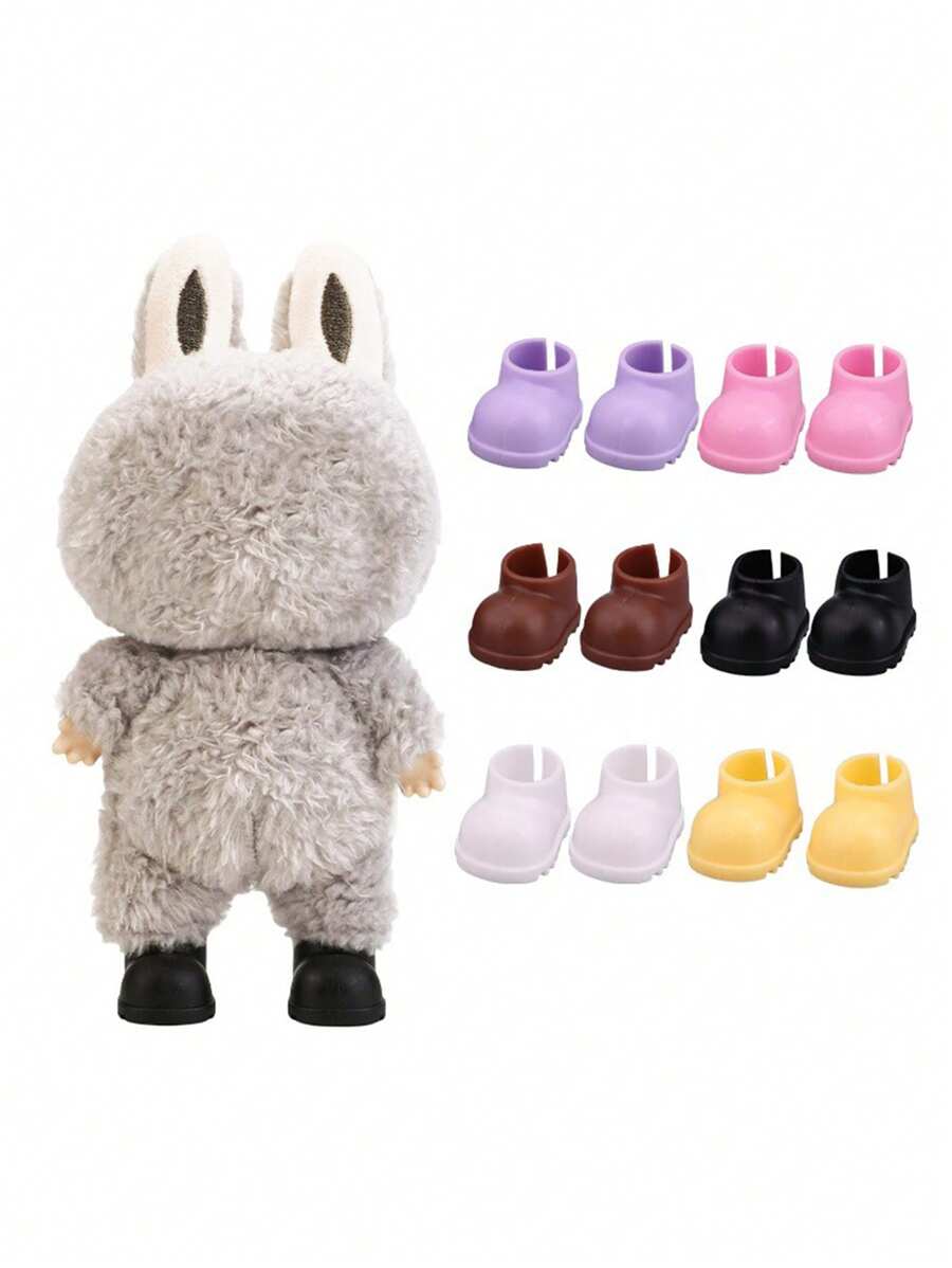 2pcs Doll Shoes, DIY Bright Shoes, Finger Shoes