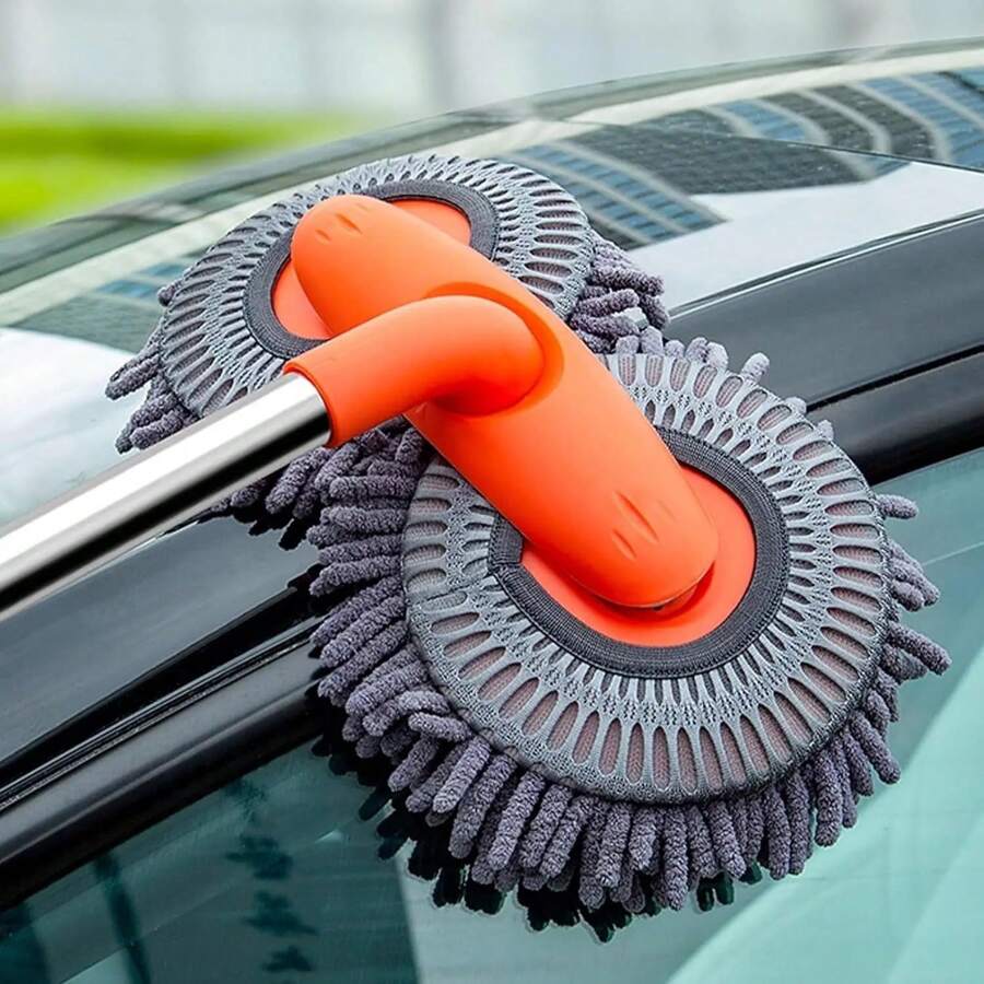 Car Cleaning Brush Telescopic Long Handle Cleaning Mop Cleaning And Maintenance Stretching Handle Car Care Accessories