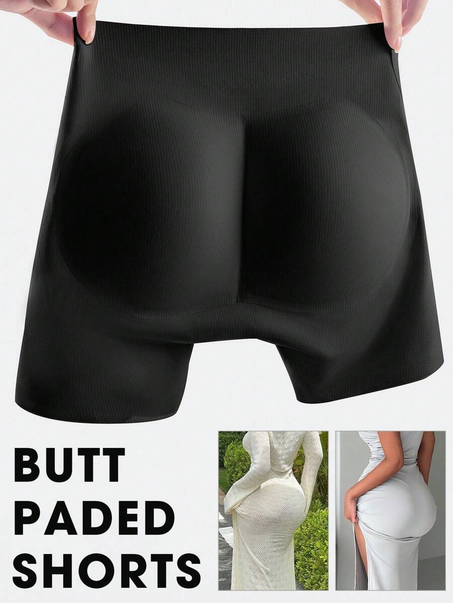 1pc Women Slimming Waist Seamless Butt Lift Shapewear Padded Dress Enhancer Body Shaper, Christmas Dress Undergarment Tummy Control Flat Belly Sheath Pants Underwear Shorts Lingerie Briefs Waist Trainer Buttocks Padding Fake Pad Hip Shaper