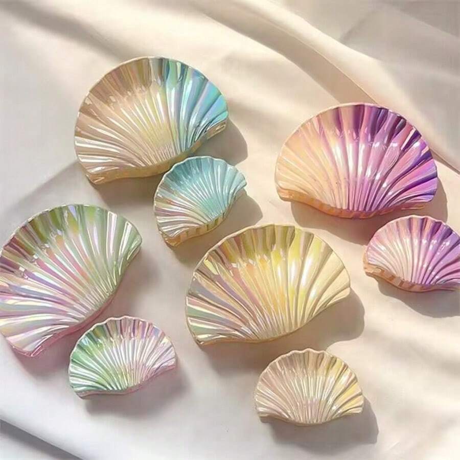 1 Stück / 4 Stücke Farbverlauf Muschel Haarspange Resort Wind Haarschmuck Sommer Meer Große Haargreifer Haarornament Hai Klemme