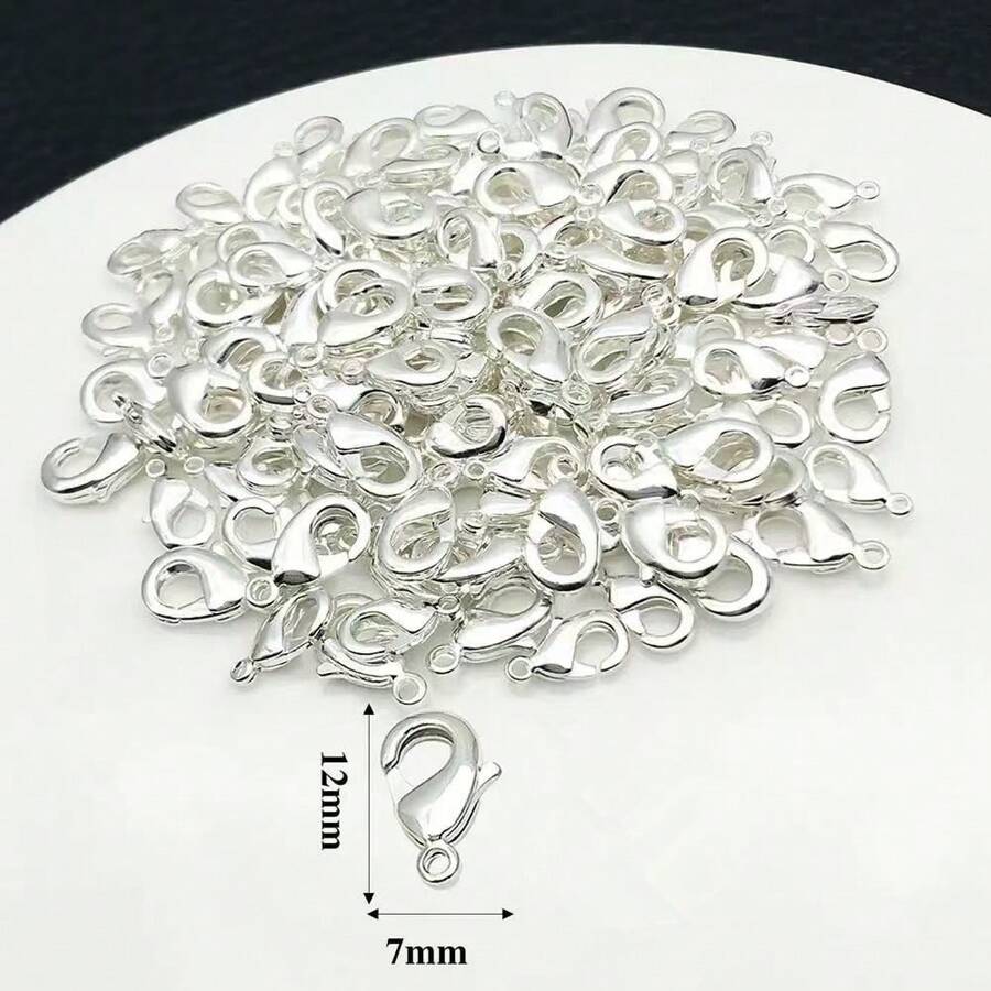 100 pièces 12*7mm Griffes de dragon délicates en or, argent et platine. Design pratique d'ouverture et de fermeture. Idéal pour les créateurs de bijoux pour connecter les chaînes, les perles et d'autres matériaux