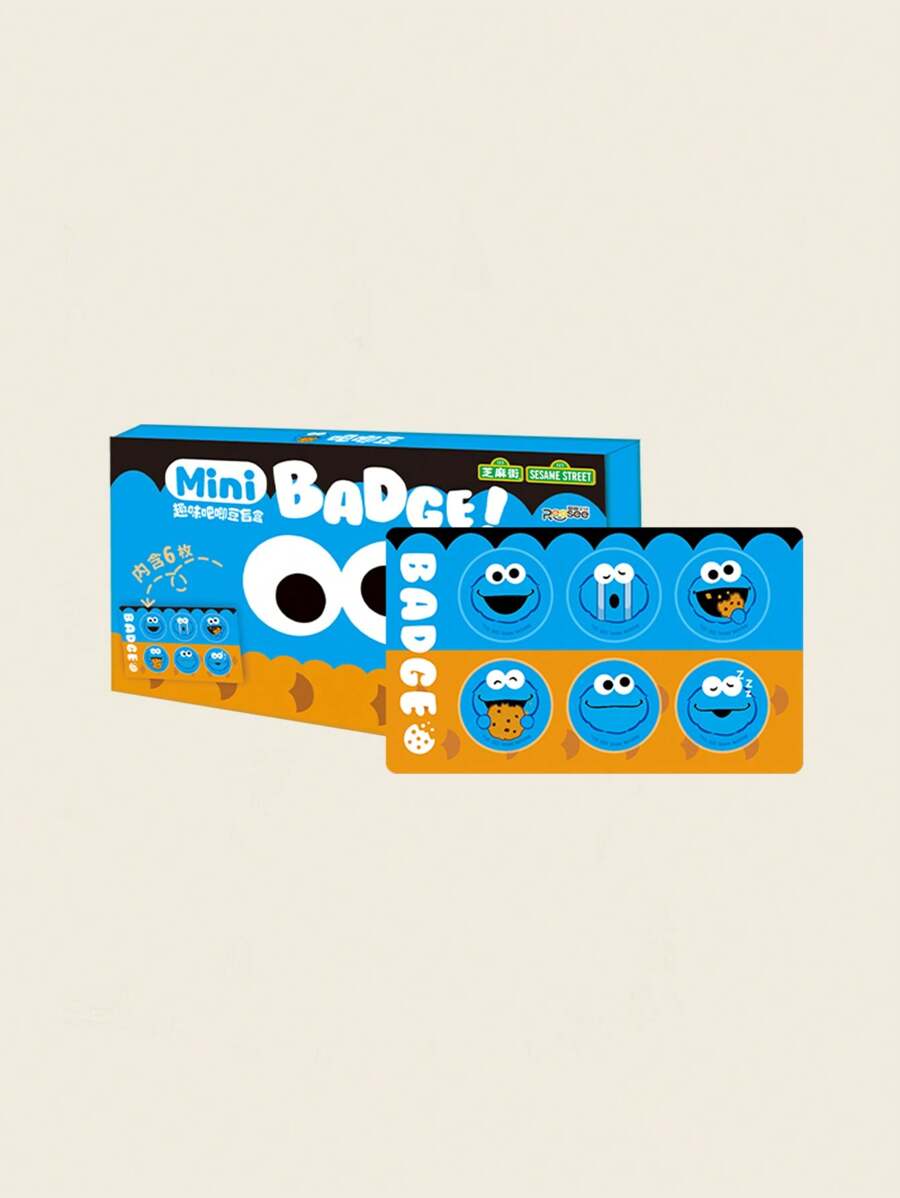 Hasbro 1 Pc Sesame Street Mini Badge Blind Box - Cute Badges For Backpacks And Clothes, Great Gift For Friends, Dress Accessories Pin (Random Delivery)