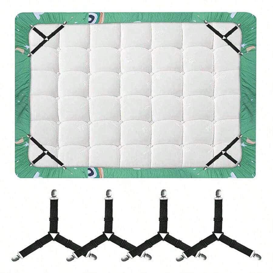 Triangle Bed Sheet Holders Fitted Sheet Clips Adjustable Sheet Suspenders Mattress Gripper Clips For Bed Mattress Cover