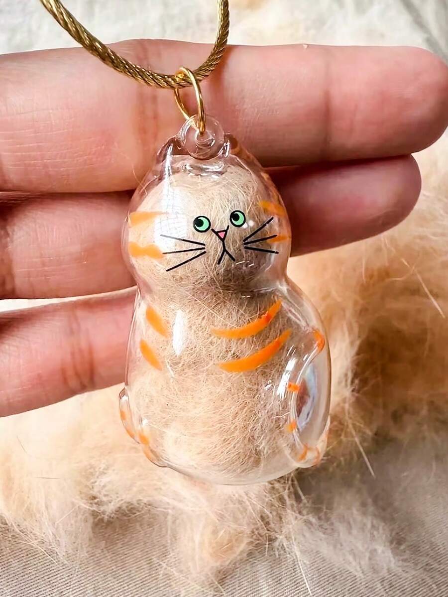 Pendentif souvenir en forme de chat ajouré artisanal en 6 styles Préservez facilement la fourrure pour toujours avec les pinces incluses - Résine/Alliage et fermoir homard sécurisé Charm de souvenir d'animal de compagnie portable pour téléphone, sac, porte-clés, décoration de voiture Compagnon réconfortant chéri pour porter toujours votre amour velu Cadeau du cœur pour les amateurs de chats et de chiens qui manquent leurs animaux de compagnie