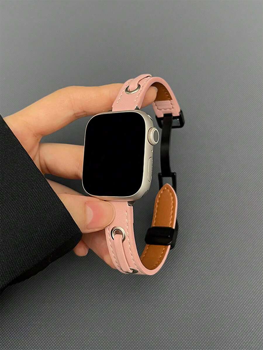 1PC Men Women Fashion Leather Strap Compatible With Apple Watch Band 46mm 45mm 44mm 38mm 40mm 41mm 42mm 49mm Sport Smart Watch Bracelet Wristband For Apple Watch Series 10/Ultra/SE/9/8/7/6/5/4/3/2/1