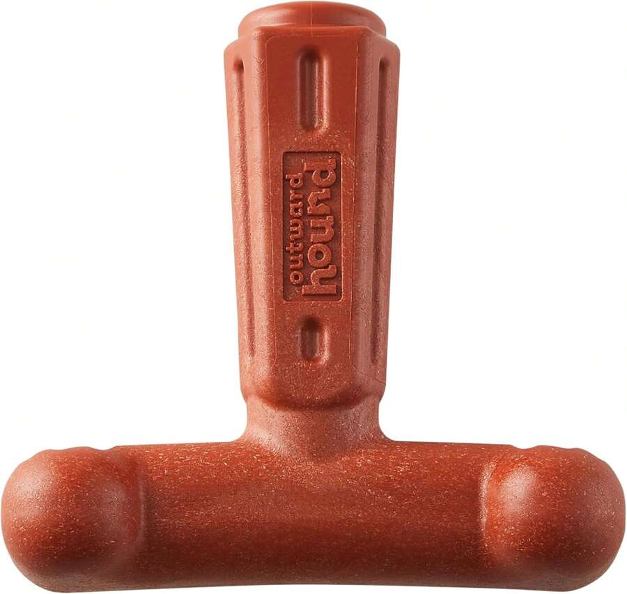Outward Hound Dogwood Wood Durable Dog Chew Toys, Real Wood &Amp; Calming Hemp, 2-Pack, Medium