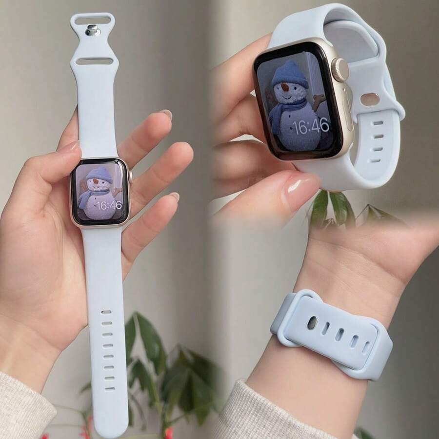 1 Pç Pulseira de Silicone Amizade Compatível com Feminino Esportivo 38mm 40mm 41mm 42mm 44mm 45mm 46mm 49mm, Pulseira de Borracha Compatível com Series Ultra 10/9/8/7/6/5/4/3/2/1 SE