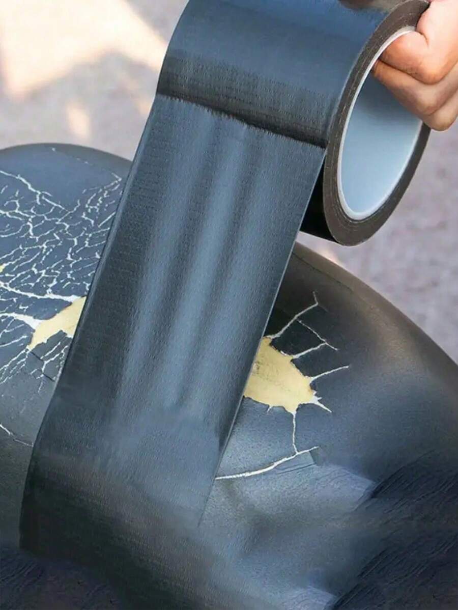 1 Roll /5 M High Adhesive Black Duct Tape For Cushion Repair, Wear Repair Tape, Sofa Repair Subsidy, Motorcycle Seat Self-Adhesive Leather Tape, Strong Adhesive Tape, Suitable For Hotel/Restaurant/Office/Commercial Use.