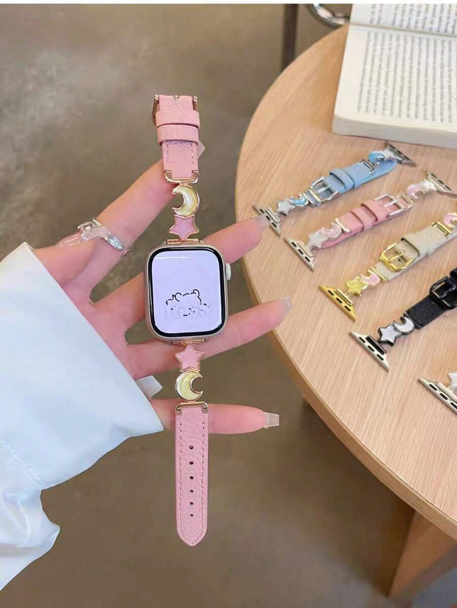 1 peça de Pulseira fina e elegante, com pingentes dourados, prateados e pretos, para , compatível com pulseiras femininas, douradas, prateadas, de Halloween, esportivas, finas, 38 mm, 40 mm, 41 mm, 42 mm, 44 mm, 45 mm, 46 mm, 49 mm, compatível com Series Ultra 10/9/8/7/6/5/4/3/2/1 SE