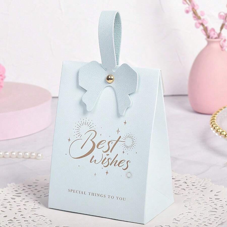 6 Stück Premium Hochzeits Gastgeschenk Box, handgehaltene Süßigkeiten Geschenkbox, elegante Hochzeit, Weihnachten, Valentinstag, Geburtstag, Süßwarenladen Geschenkbox