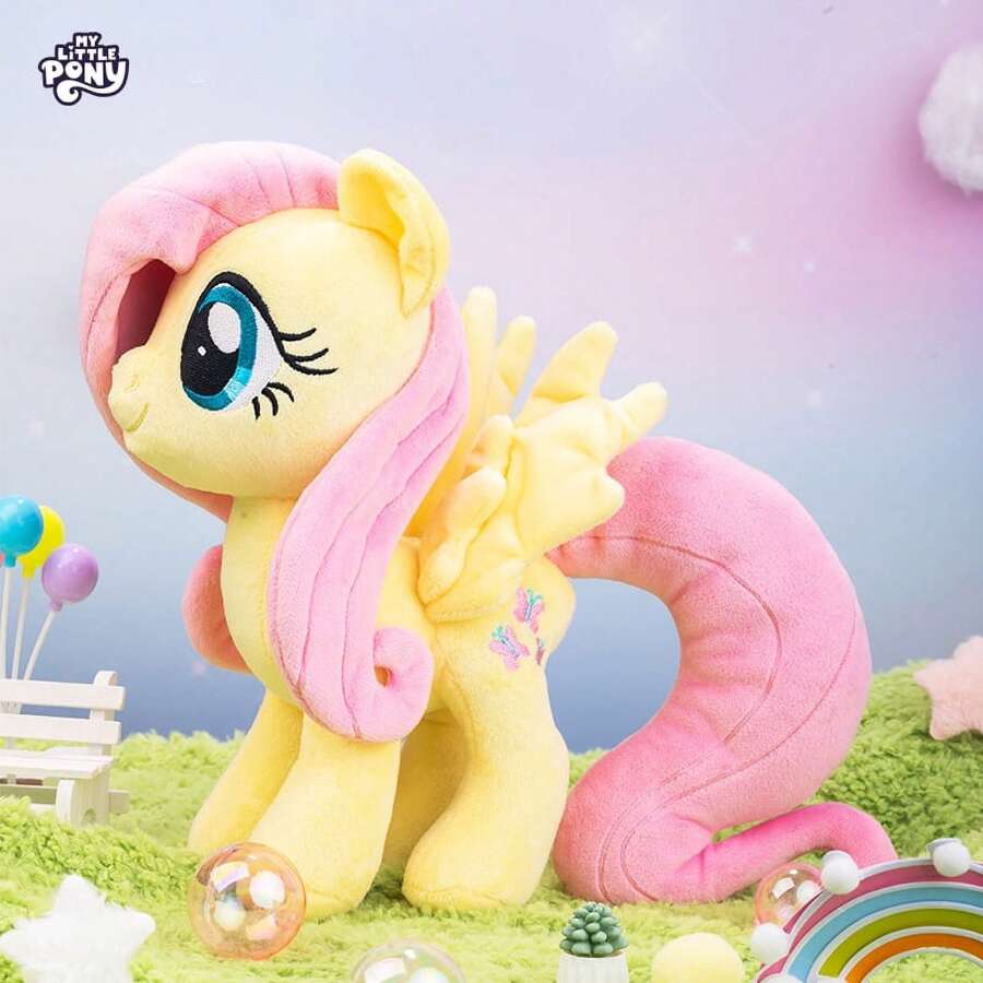 Spin Master Peluche de peluche oficial y auténtico de My Little Pony de 30 cm, muñeco de peluche de anime de dibujos animados suave, juguete Kawaii, idea de regalo para niñas (Fluttershy)