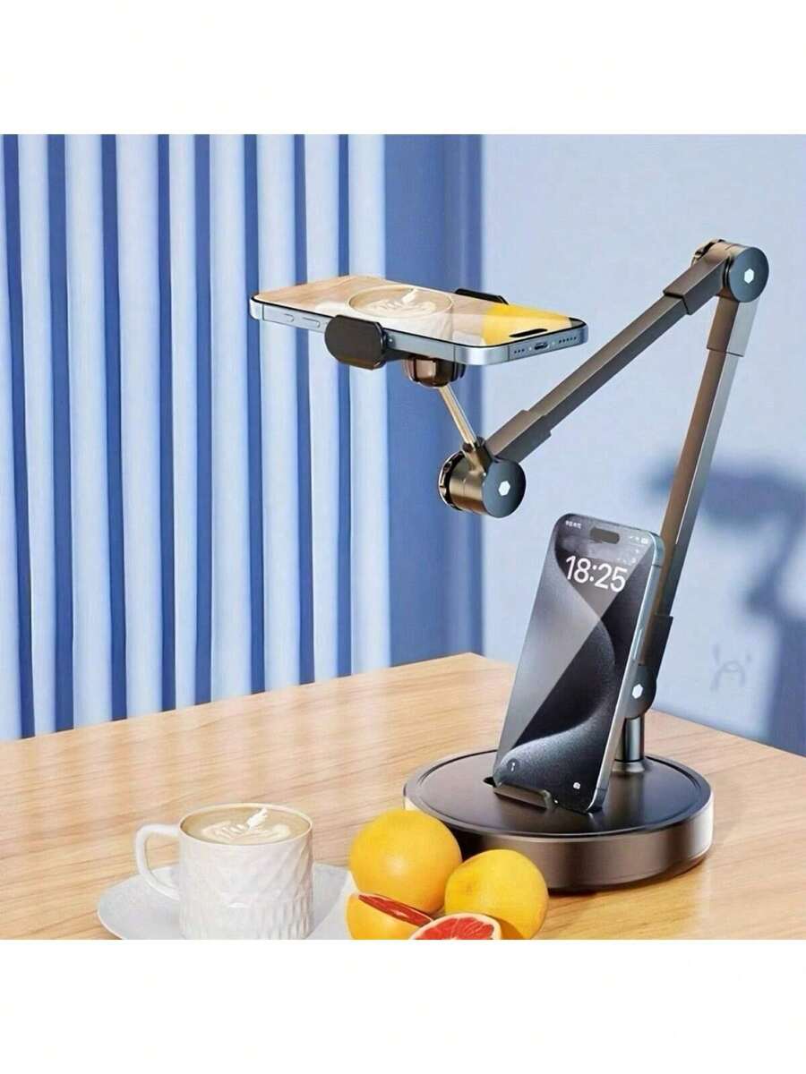 Einstellbarer Metallständer für Mobiltelefone und Tablets, Multiwinkeltischständer, geeignet für Livestreams, Selfie-Sticks, Stative, Videoaufnahmen, Online-Kurse, Vlogs und ein bequemer Ständer als Geschenk zu Thanksgiving und Weihnachten. Kompatibel mit iPhone, Android-Telefonen, Geschenk zum Geburtstag, für Familie, Freunde, für Büro, Studentenbude und für Zuhause, 360 Grad drehbar, Handyständer, Handyhalterung