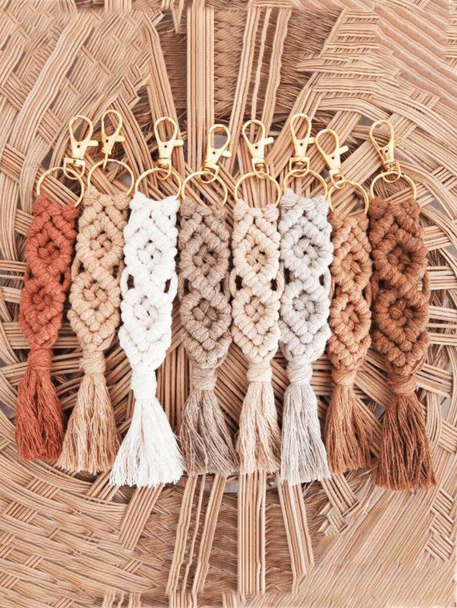 Rope Woven Cute Key Chain Pendant, Versatile Accessory For Bags, Clothing Gift Souvenir Travel Essentials Travel Accessories Vacation Summer Holiday Back To School