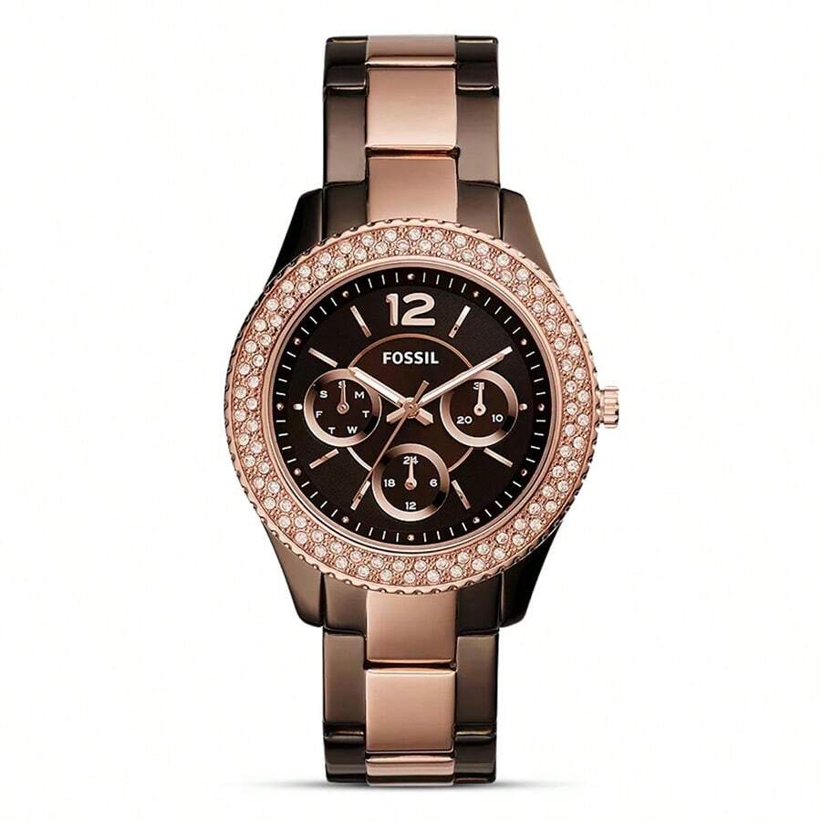 Fossil Fossil Ladies Quartz Stainless Steel Three-Hand Watch, Stainless Steel Dial/Crystal Lens ES4079/ES3590/ES3588/ES3589