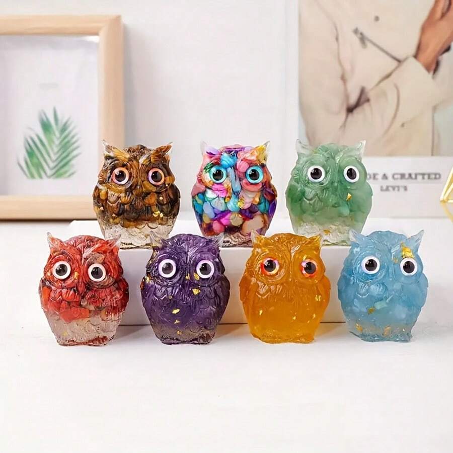 1pc Crystal Drops Make Owl Products, Crystal Upholstery, Crystal Owl Indoor Ornament Gift, Crystal Owl Statue Crafts