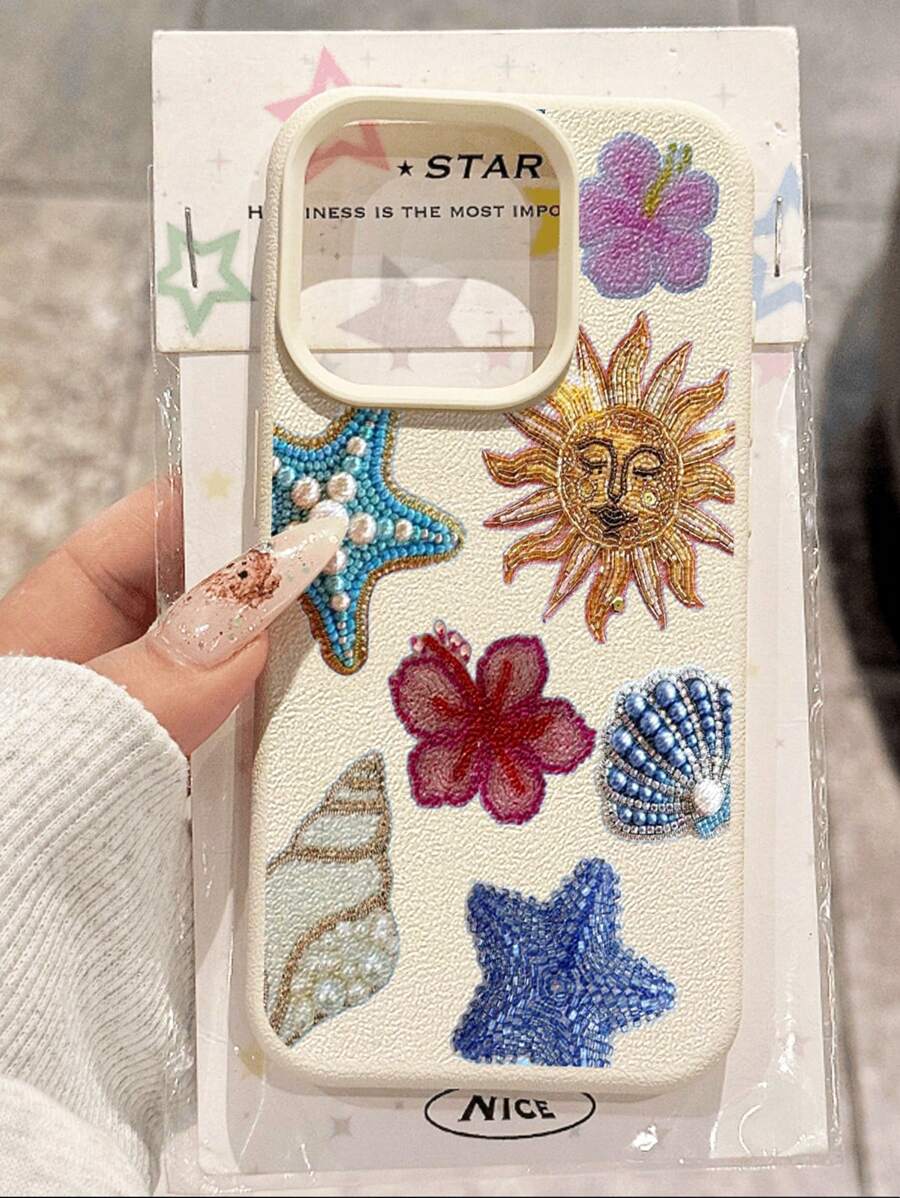 1 pieza Funda de teléfono suave, a prueba de caídas y antideslizante con diseño de sol y estrellas del universo, impermeable, compatible con Apple y otros teléfonos