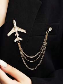 Broche avion en or