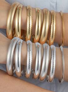 14pcs Gold + Silver