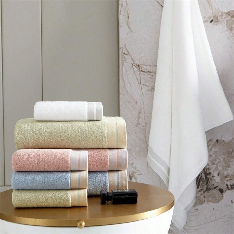 1 juego de toallas: 1 toalla de baño de 100g, 1 toalla de playa de 400g, suaves y absorbentes, de secado rápido, adecuadas para el hogar, el baño y la playa, vuelta al colegio