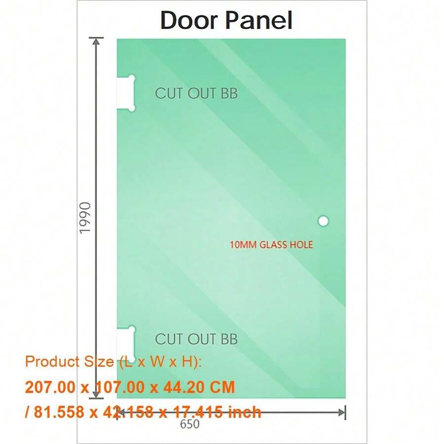 110x100cm Corner Frameless Shower Screen With Chrome Brackets, Brass Hinges & Square Knob Handle - Stylish Modern Bathroom Accessory