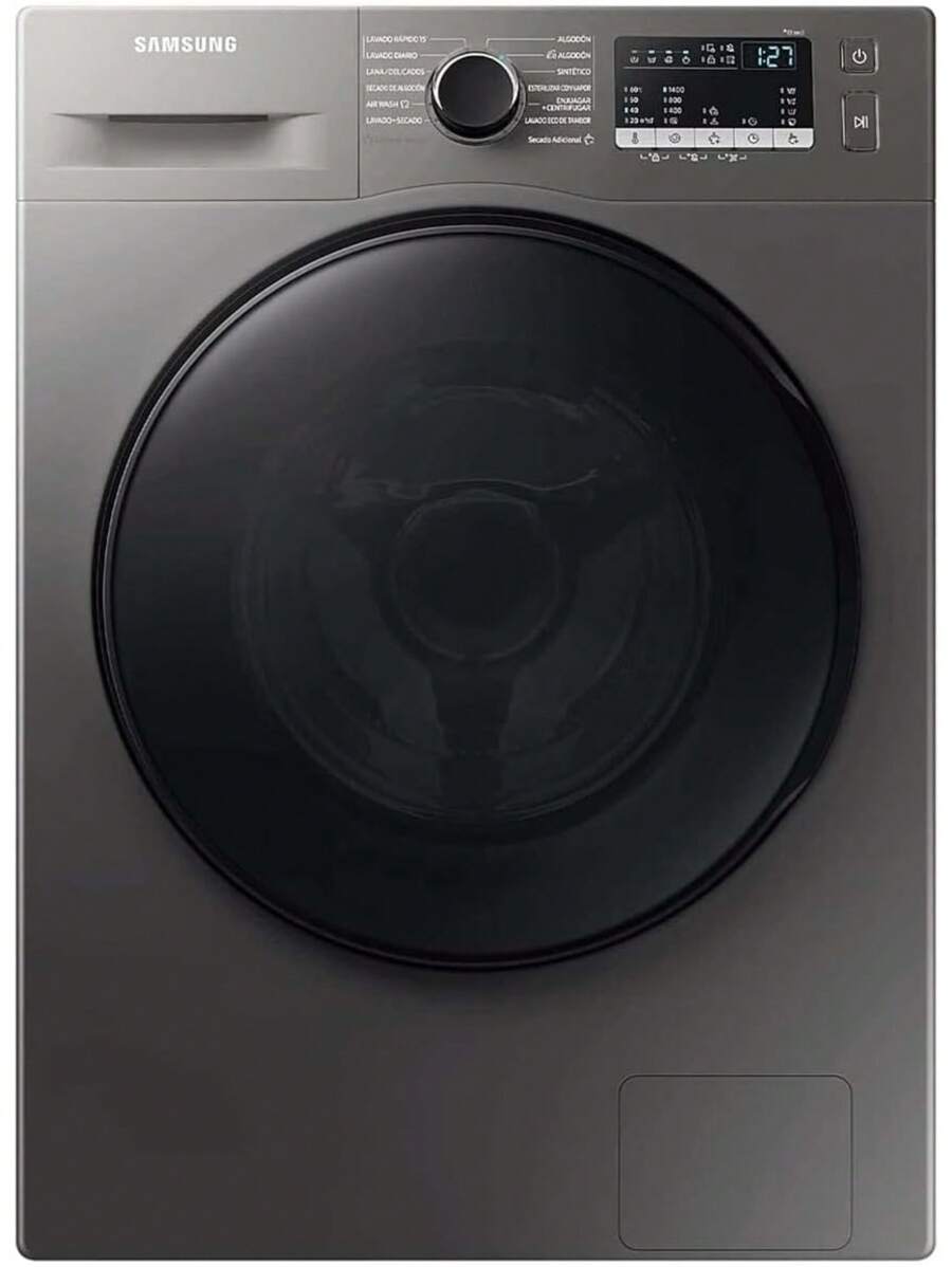 Lavasecadora de 11 kg, carga frontal, acero inoxidable, durabilidad y eficiencia en el motor, higienicamente limpio Drum Clean, gris, modelo WD11T4046BX