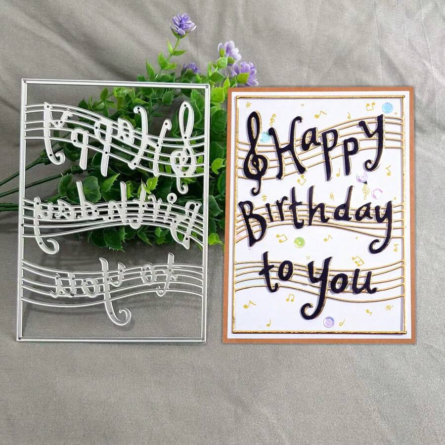 Happy Birthday Metal Cutting Dies, DIY Scrapbooking Album And Embossing Stencil, Greeting Card Making Tool, Card Paper Cutting Crafts ,Gift Card Making Template Die Cuts