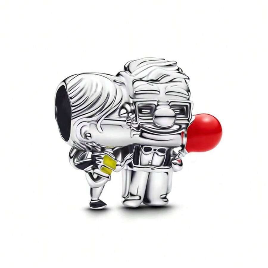 925 Silver Father & Son Amulet Charm Beads, Suitable For DIY Bracelet, Fashion Jewelry Gift For Women Birthday, Party