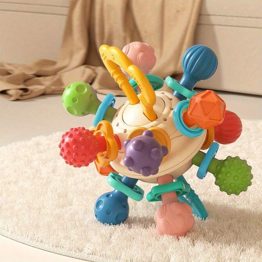 Manhattan Atomic Ball - Colorful Rattle & Grip Training Toy For Youngsters Early Education, Perfect Halloween Gift With Random Tentacle Colors